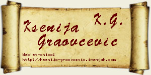 Ksenija Graovčević vizit kartica